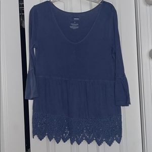 Sonoma 3/4 blue blouse